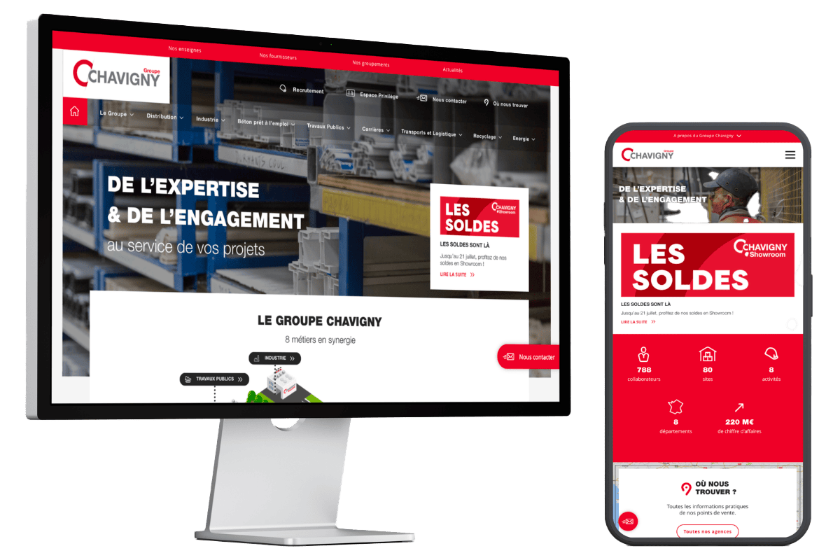 Mockup Site web Chavigny Site web BTP Groupe Chavigny
