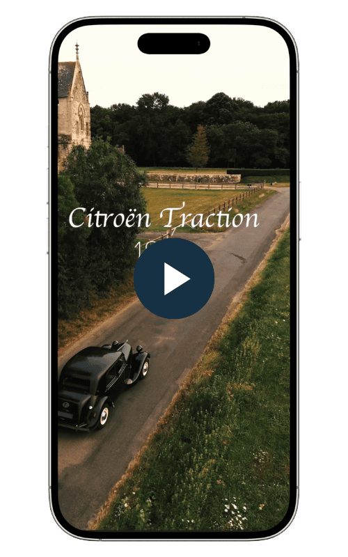 Vidéo & montage drone voiture Citroën Traction